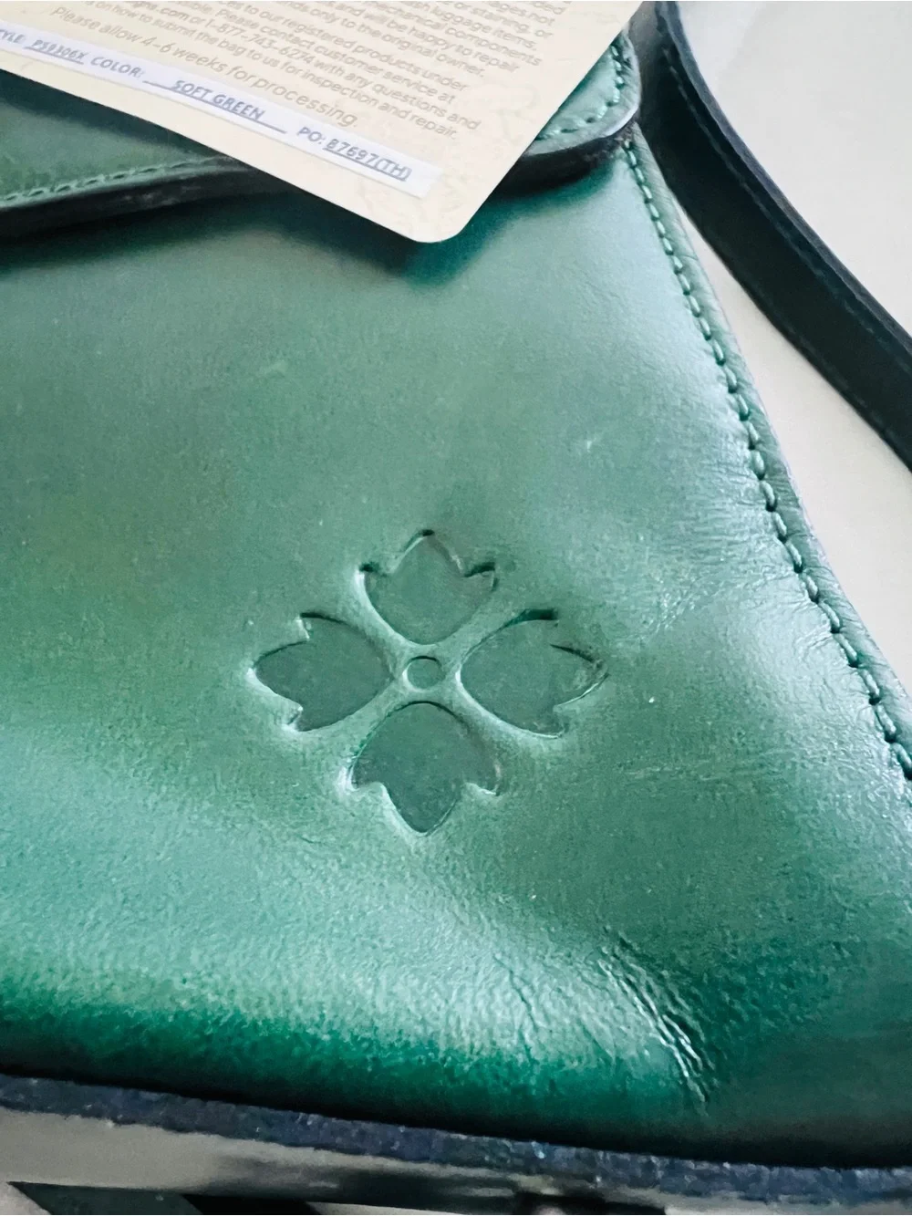 Patricia Nash green Leather Crossbody Handbag